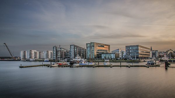 Fotografering med lang lukkertid - Holbæk havnefront